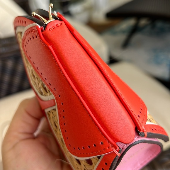 KATE SPADE Butterfly crossbody coin wallet on chain pink orange neutral - Picture 11 of 16